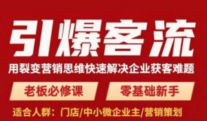 引爆客流,用裂变营销思维快速解决企业获客难题,老板必修课,零基础新手-水滴知识网