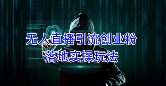 外面收费3980的无人直播引流创业粉落地实操玩法,单日引100+精准创业粉-水滴知识网