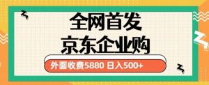 3月最新京东企业购教程，小白可做单人日利润500+撸货项目（仅揭秘）-水滴知识网
