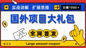 最新国外项目大礼包,包涵十几种国外撸美金项目,新手和小白们闭眼冲就可以了【项目实战教程+项目网址】-水滴知识网