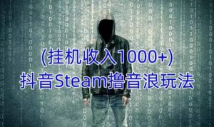 抖音Steam撸音浪玩法,挂机一天收入1000+不露脸 不说话 不封号 社恐人群福音-水滴知识网