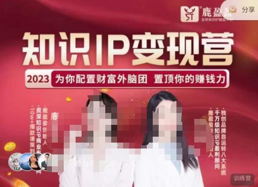 鹿盈盈-知识IP变现实操营，​普通人可复制的知识产品落地实操课，​带你打通知识IP变现底层逻辑-水滴知识网