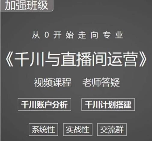 阳光哥·千川图文与直播间运营,从0开始走向专业,包含千川短视频图文、千川直播间、小店随心推-水滴知识网