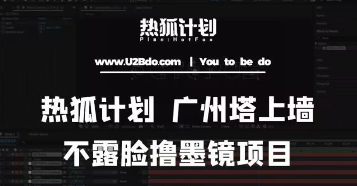 热狐计划抖音无人直播广州塔上墙，不露脸撸墨镜项目（素材+教程+插件）-水滴知识网