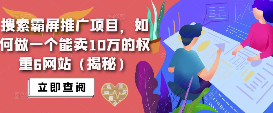 搜索霸屏推广项目,如何做一个能卖10万的权重6网站(揭秘)-水滴知识网