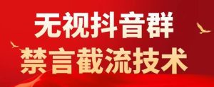 外面卖1500抖音粉丝群无视禁言截流技术，抖音黑科技，直接引流，0封号-水滴知识网