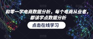 和零一学电商数据分析,每个电商从业者,都该学点数据分析-水滴知识网