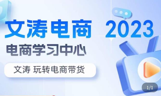 文涛电商·7天零基础自然流起号,快速掌握店铺运营的核心玩法,突破自然展现量,玩转直播带货-水滴知识网