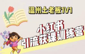 小红书1对1引流获客训练营:账号、内容、引流、成交(价值3999元)-水滴知识网