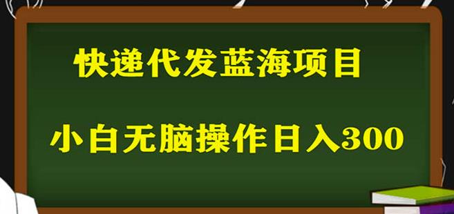 2023最新蓝海快递代发项目，小白零成本照抄也能日入300+-水滴知识网