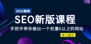 2023某大佬收费SEO新版课程:手把手带你做出一个权重6以上的网站,年入百万-水滴知识网