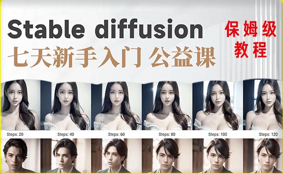 【AI训练营】全网第一个系统的stable diffusion基础课，新手入门必看-水滴知识网