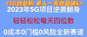 2023年最新自动裂变5g创业粉项目,日进斗金,单天引流100+秒返号卡渠道+引流方法+变现话术【揭秘】-水滴知识网
