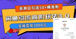 亲测日引50+精准粉，闲鱼引流高阶玩法3.0，实操变现3000元【揭秘】-水滴知识网