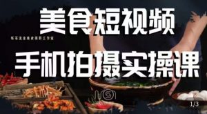 烁石·美食视频手机拍摄实操课,美食摄影理论、手机拍摄相关设置、剪辑调色、布光原理等内容-水滴知识网