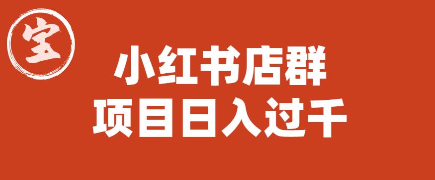 宝哥小红书店群项目,日入过千(图文教程)【揭秘】-水滴知识网