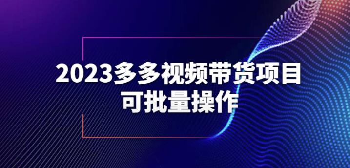2023多多视频带货项目，可批量操作【保姆级教学】【揭秘】-水滴知识网