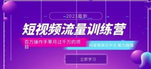 短视频流量训练营:百万操作手单月过千万的项目:抖音变现王中王能力超强-水滴知识网