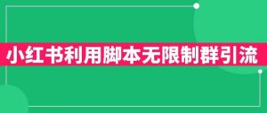 小红书利用脚本无限群引流日引创业粉300+【揭秘】-水滴知识网