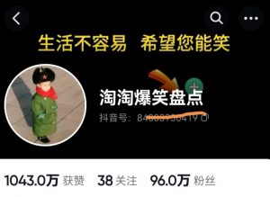 价值1000的搞笑盘点大V淘淘爆笑盘点详细课程+软件,中视频变现-水滴知识网
