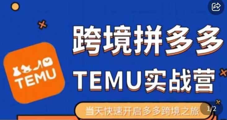 大鹏出海·拼多多跨境temu运营指导,开店注册+选品+核价上架,日出千单实战课-水滴知识网
