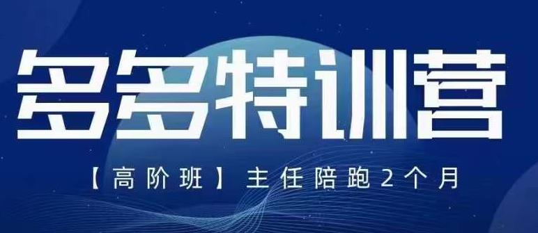 纪主任·5月最新多多特训营高阶班,玩法落地实操,多多全掌握-水滴知识网
