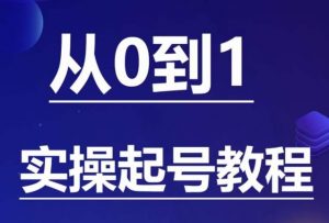 石野·小白起号实操教程,掌握各种起号的玩法技术,了解流量的核心-水滴知识网