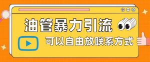 油管暴力引流,可以自由放联系方式【揭秘】-水滴知识网