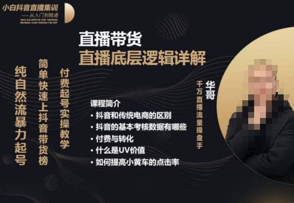 从0-1自然流快速起号直播的底层逻辑,纯自然流暴力起号,简单快速上抖音带货榜-水滴知识网