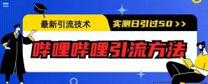 最新引流技术，哔哩哔哩引流方法，实测日引50人【揭秘】-水滴知识网