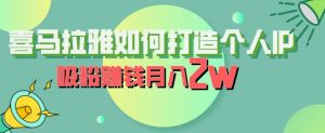喜马拉雅如何打造个人IP,吸粉赚钱月入2W【揭秘】-水滴知识网