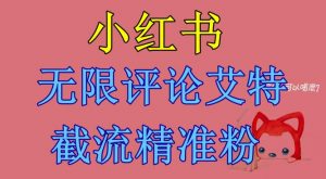 小红书无限评论艾特截流精准粉（软件+教程）-水滴知识网
