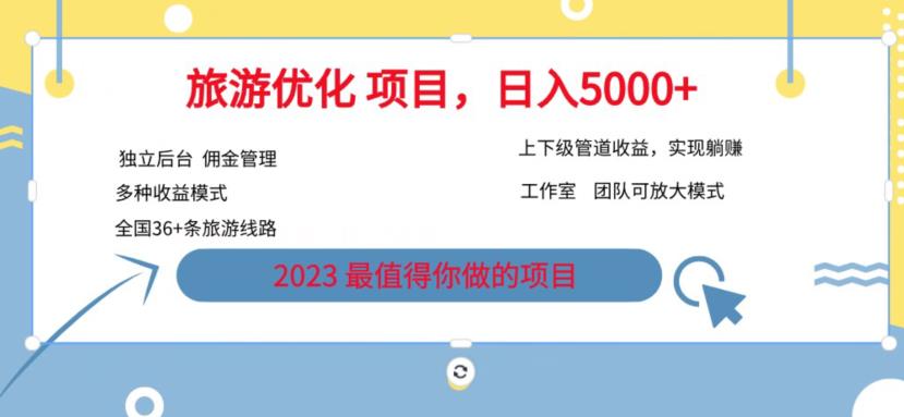 7.22旅游项目最新模式，独立后台+全国35+线路，日入5000+【揭秘】-水滴知识网