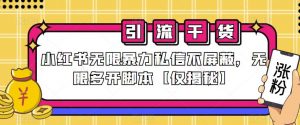 小红书无限暴力私信不屏蔽,无限多开脚本【仅揭秘】-水滴知识网