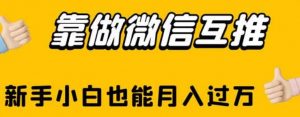 靠做微信互推，新手小白也能月入过万【揭秘】-水滴知识网