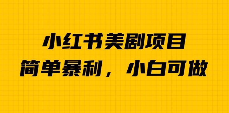 外面卖1980的小红书美剧项目,单日收益1000+,小众暴利的赛道【揭秘】-水滴知识网