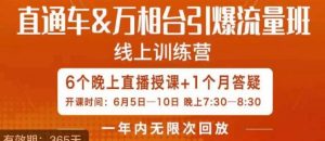 直通车&万相台引爆流量班,6天打通你开直通车·万相台的任督二脉-水滴知识网