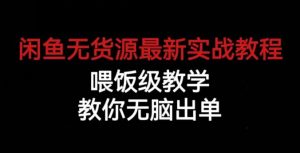 闲鱼无货源最新实战教程,喂饭级教学,教你无脑出单【揭秘】-水滴知识网