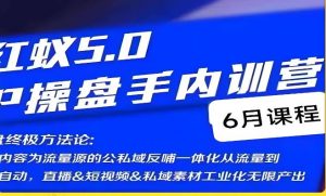 红蚁5.0IP操盘手内训营，IP操盘终极方法论-水滴知识网