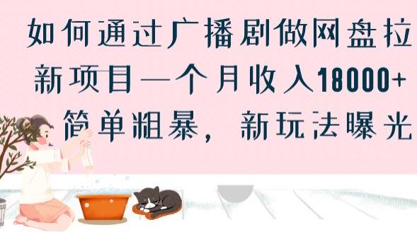 如何通过广播剧做网盘拉新项目一个月收入18000+，简单粗暴，新玩法曝光【揭秘】-水滴知识网