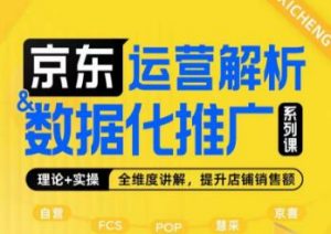 京东运营解析与数据化推广系列课,全维度讲解京东运营逻辑+数据化推广提升店铺销售额-水滴知识网