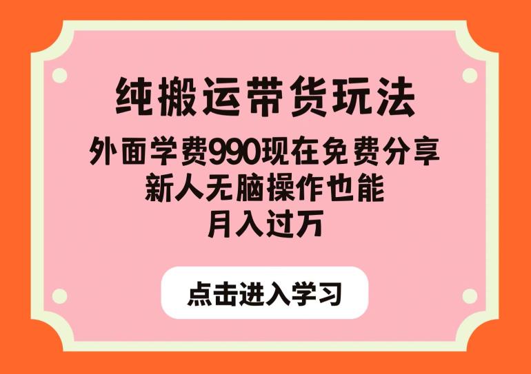纯搬运带货玩法,外面学费990现在免费分享,新人无脑操作也能月入过万【揭秘】-水滴知识网