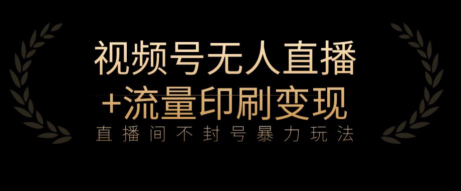 全网首发视频号不封号无人直播暴利玩法+流量印刷机变现，日入1000+【揭秘】-水滴知识网