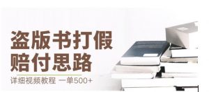 最新盗版书赔付打假项目，一单利润500+【详细玩法视频教程】【仅揭秘】-水滴知识网