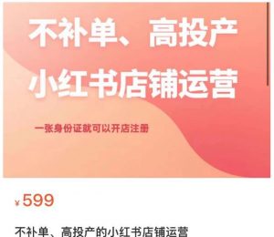不补单、高投产的小红书店铺运营,一张身份证就可以开店注册-水滴知识网