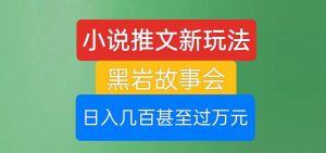 小说推文新玩法，黑岩故事会，日入几百甚至过万元【揭秘】-水滴知识网