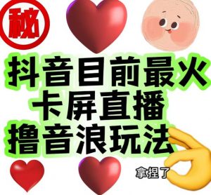 外面收费1980的抖音卡屏直播玩法，一个抖音号可以撸几百到几千不等【详细玩法教程】-水滴知识网
