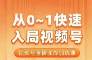 陈厂长·从0-1快速入局视频号课程,视频号直播实战训练课-水滴知识网