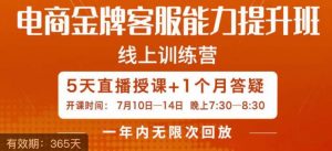 电商金牌客服能力提升班,提升客服能力是你店铺业绩的关键要素-水滴知识网