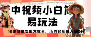 中视频小白简易玩法,操作简单变现方式多,小白轻松日入500+!【揭秘】-水滴知识网
